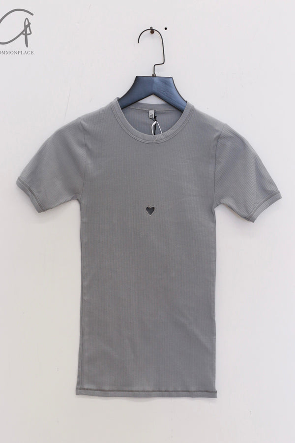 BASERANGE 25 Early Spring Heart T-shirt BAS-TOHS-RB-SP25-BOW BLUE